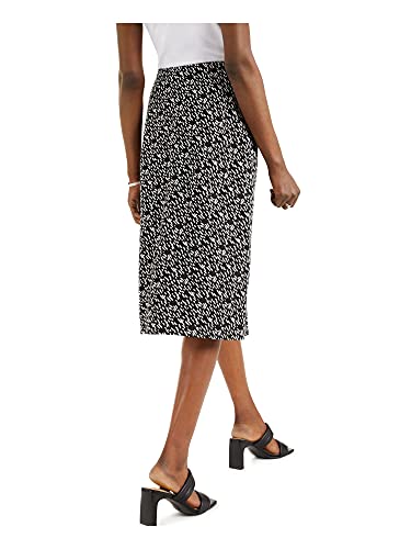 Alfani Womens Black Speckle Below The Knee Pencil Skirt Size: 82