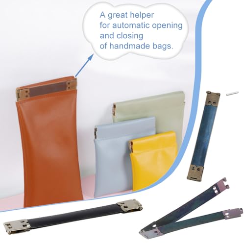 Zasvec Schnappverschluss für Taschen 20 Stücke Metall Interne Flex Rahmen Kuss Schließe Verschlüsse für Taschen Federverschluss für DIY Handwerk Geldbörse Tasche