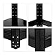 Relaxdays Schwerlastregal, HBT: 150x75x30 cm, 875 kg, Stahl, 5 Ebenen, Lagerregal, Keller, Garage, zum Stecken, schwarz