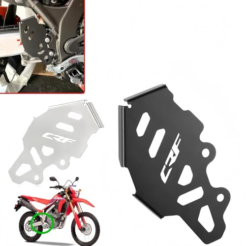 ACOLY Motorradbremse, hinterer Hauptzylinder, hinterer Hauptbremszylinder, Schutz der Fersenabdeckung für Honda CRF300L CRF300 Rally CRF 300 L CRF 300L 2021 2022 (schwarz)