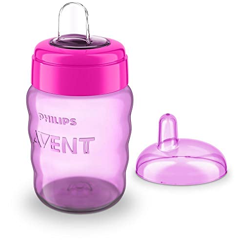 Image of AVENT Philips Silicone Classic Soft Spout Cup | 260ml | Pink /Purple | 9m+ | SCF553 /03