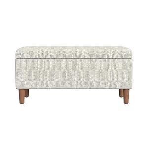 HomePop Malmo Decorative Storage Bench -Cream Chevron Woven HomePop Malmo Decorative Storage Bench Cream Chevron Woven