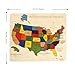 USA Map Wooden Jigsaw Puzzle for Kids | 44 Puzzle Pieces | Learning & Educational Toy Gift for Boys & Girls Ages 3 Years and Above