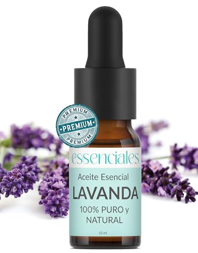 ESSENCIALES Aceite Esencial Lavanda 100% Puro y Natural - Esencia de Lavanda para Relax y Antiestrés