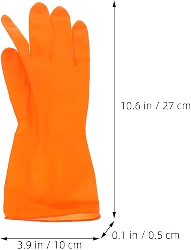 Miniatura 2 de 3 Pairs Reusable Kitchen Dishwashing Gloves Latex Cleaning Gloves for Household Cleaning Non-slip Waterproof Hand for Washing Dishes and Housework