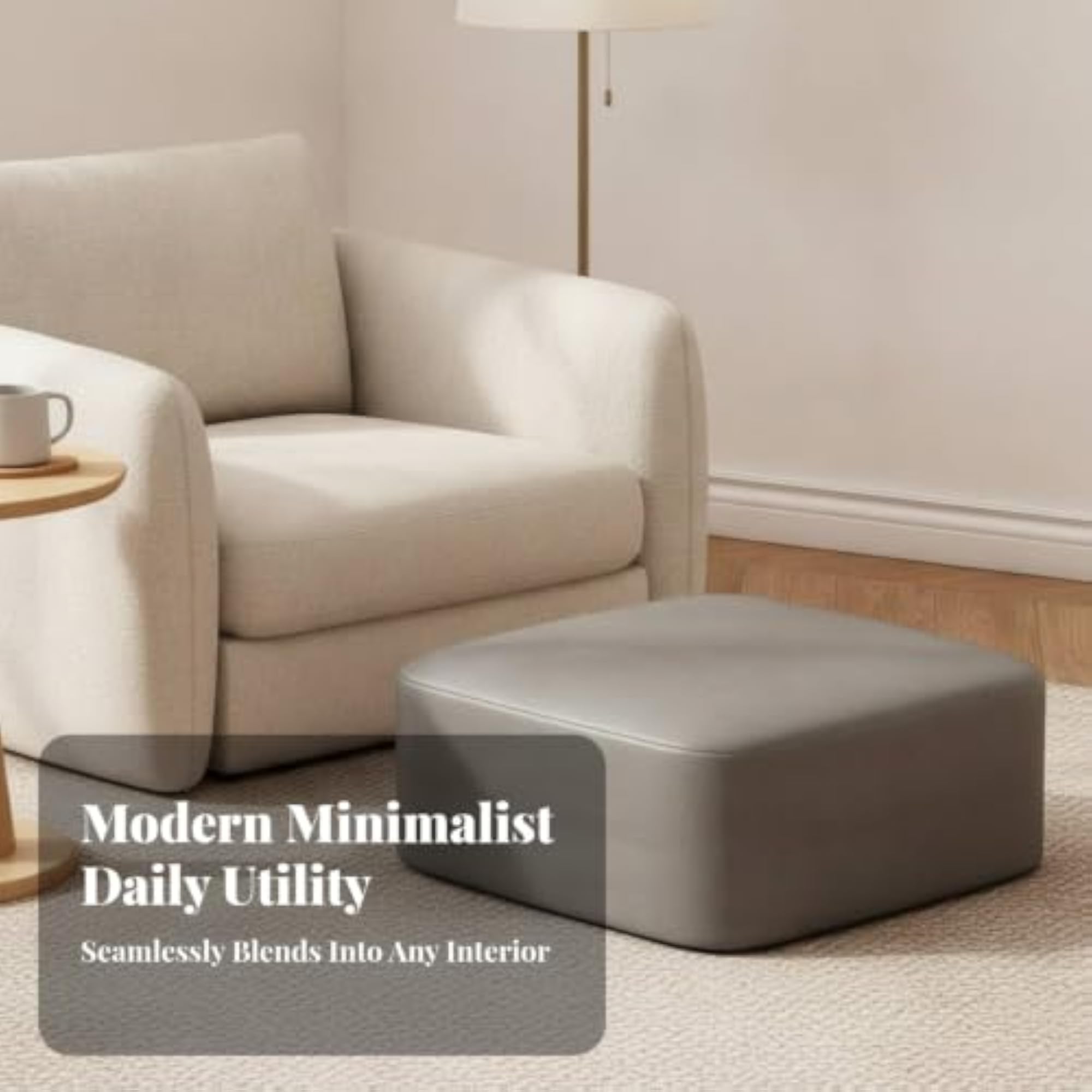 Compact Floor Stool Low-Sitting Padded Floor Cushion