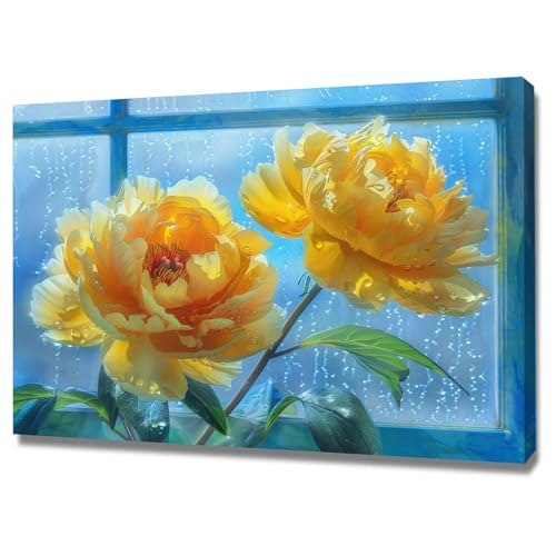 Tableau de peinture végétale 50x70cm encadrée pour décoration moderne