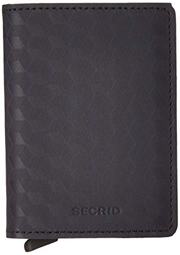 SECRID Slim Wallet Optical Black Leather Wallet