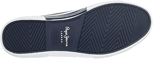 Pepe Jeans Para Homem. PMS30839 TéNis De Couro Castanho Kenton Court (41), Marrom, Plano, CordãO, Casual - 2