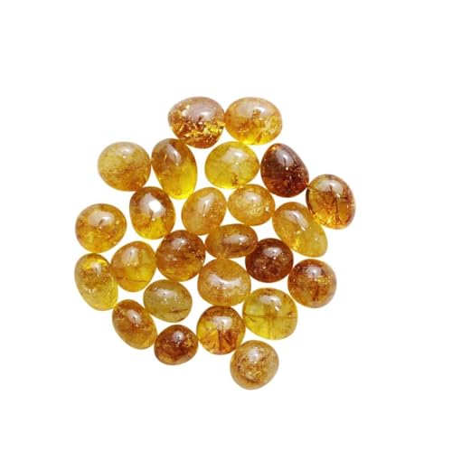 Image of Crystal Citrine Tumble Stone Pebble Tumbled Gemstone for Reiki Healing Vastu Correction Gravels for Aquarium Home Decor Garden Table 100 Gm