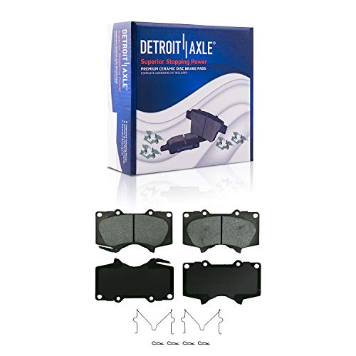 Image of Detroit Axle - Front Brake Kit for Toyota Tacoma FJ Cruiser 4Runner Disc | Brakes Calipers Replacement Drilled & Slotted Disc Brake Rotors Ceramic Brake Pads Brake Calipers - 6pc Set