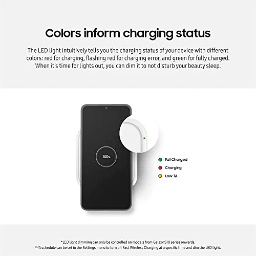 Samsung 15W Wireless Charger Single, Cordless Super Fast Charging Pad for Galaxy Phones and Devices, Compact Design, LED Indicator, USB C Cable Included, 2022, US Version, Grey by Samsung - Image 5