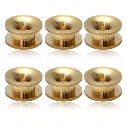 Hyceker Ojales de 6 piezas para cortacésped Troy-Bilt Craftsman, ojales para cabezales de desbrozadora, manguitos de latón para cortabordes