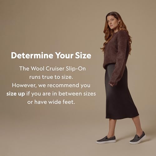 Allbirds Women’s Wool Cruiser Slip-On, Comfortable Everyday Sneaker, Easy On/Off Walking Shoes - Natural Black (Natural Black Sole) - 5 Medium