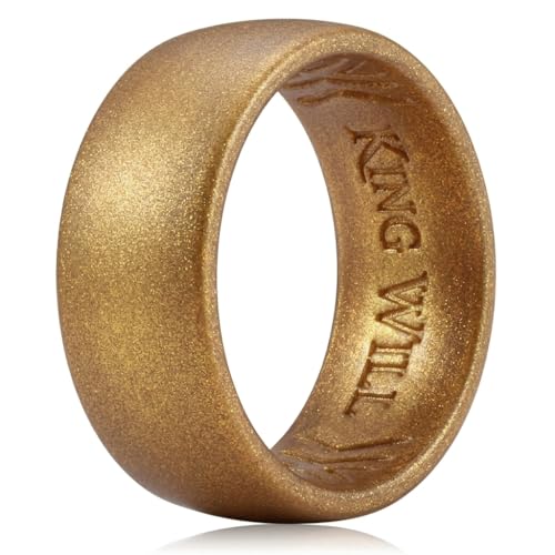 King Will King Will Silicone Wedding Band for Men Women with Metallic Shimmer