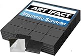 ART IFACT 25 Pieces of Magnets with Self Adhesive | Flexible Sticky Magnets | Magnetic Stickers Tapes Peel Sticky Magnet - 1 inch X 1 inch - Hold Upto 50 Grams (25 Pieces)
