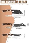 Purple Dragon 6 PCS Chef Knife Set,High Carbon Steel Cleaver,Hand Forged Meat Boning Knife,Carving Butcher Knife with Accessories for Kitchen, BBQ Camping Knives Set with Roll Bag Ideal Christmas Gift | Hand Forged Blade, Wooden Handle, Includes Meat