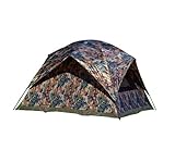Texsport 5 Person Headquarters Camo Square Dome Family Camping Backpacking Tent , 108' W x 108' D x 72' H