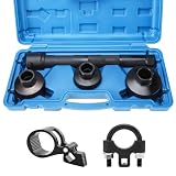 BOOMSTART 3 in 1 Master Axialgelenk Werkzeug Set, 27-45 mm Innere Spurstangen Werkzeug Axialgelenk mit Rollen, 1/2" 3/8" Universelles Spurstangen Schlüssel Spurstangengelenk Abzieher für Auto (Blau)