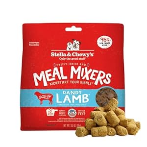 Stella & Chewy’s Freeze-Dried Raw Lamb Meal Mixers- Dog Food Topper and Mixer – Made with 95% Grass-Fed Lamb, Organs & Bone – Perfect for Picky Eaters – Grain-Free – 3.5 oz