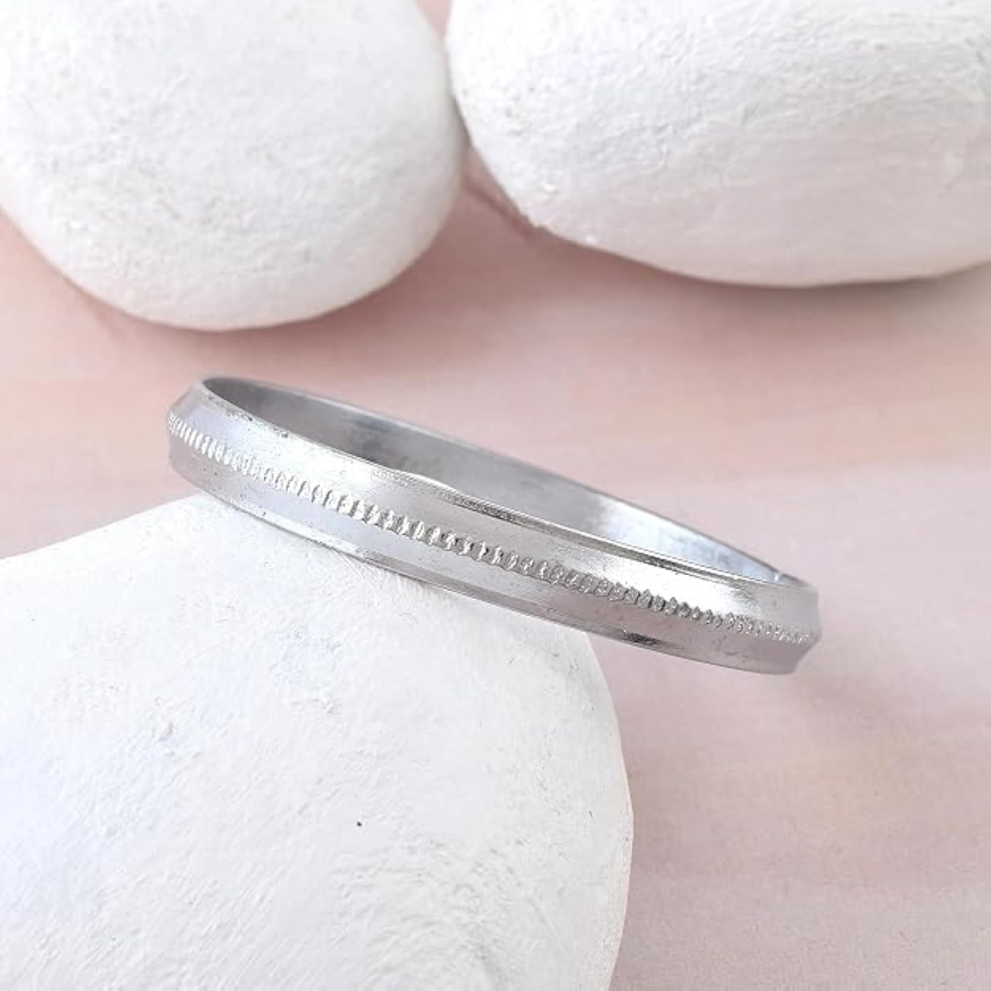 Brass Plated Kids Kada Bangle with Textured Design