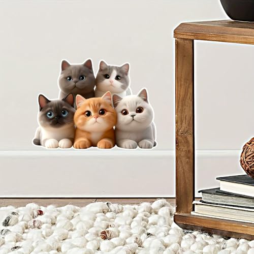 Vinilos Decorativos de Gatos, Impermeables y Removibles miniatura 6