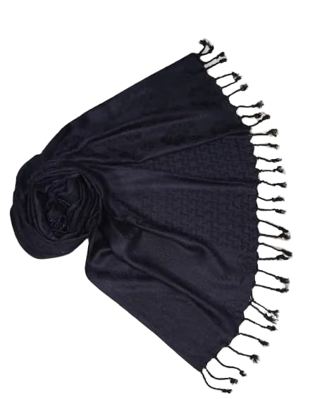 Rayon Scarf Natural Pure Silk Scarf, Solid Color Plain Scarves Soft Winter for Womens and Mens(Black-image-44