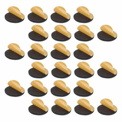 BE-TOOL 24 PCS 3/4" (19mm) Self-Adhesive Teflon Furniture Sliders – Round Chair Leg Floor Protectors for Hardwood/Laminate/Carpet (Yellow)