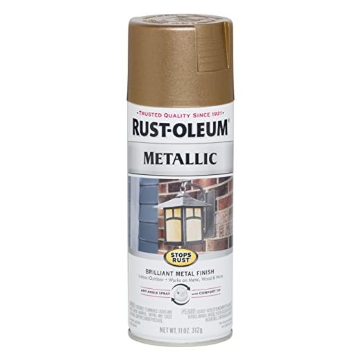 Rust-Oleum 7274830 Stops Rust Metallic Spray Paint, 11 Ounce, Antique Brass