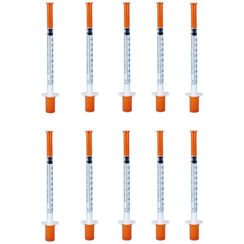 SSKHE 10 tubos de plástico de 1 ml/cc herramientas de medición versátiles envasados individualmente (30 g 13 mm)