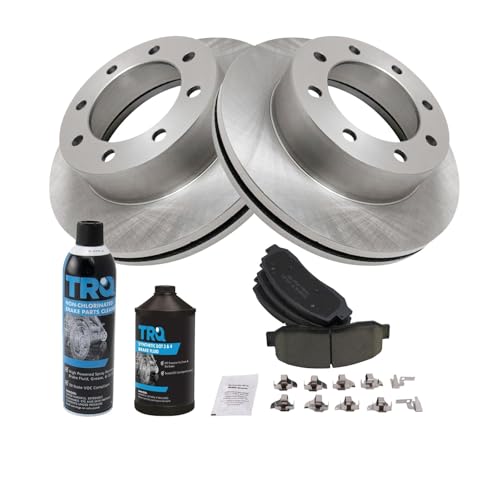 Image of TRQ Front Brake Pad & Rotor Kit with Chemical Kit Ceramic
