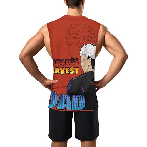 Image of Zhyaj Summer Tanks Top for Men Flag Graphic Print Sleeveless Shirts Casual Working Out Vest T-Shirts Loose-Fit Men's Tank