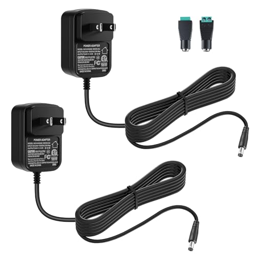 5V 3A Power Supply 2 Pack, ETL Certified 5 Volt LED Power Supply Adapter, AC 100-240V to DC 5V Converter Wall Adapter with 5.5mm x 2.1mm DC Plug for LED Strips Security Camera