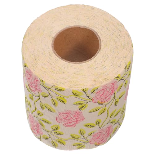 MOLUCKFU Papel Higiénico Decorativo de Bambú con Patrón de Rosas Rollo Suave y Cómodo para Baño Servilletas Creativas y Personalizadas para Decorar el Baño