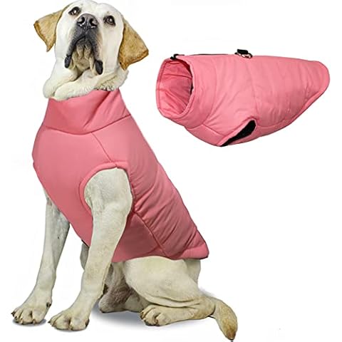 DoggieKit Dog Winter Coat-Windproof Cozy Dogs Jacket Warm Vest for Cold Weather,Waterproof Soft Padded Pet Clothes with Dual D-Ring Apparel for Puppy Small Medium Large Dogs Cover