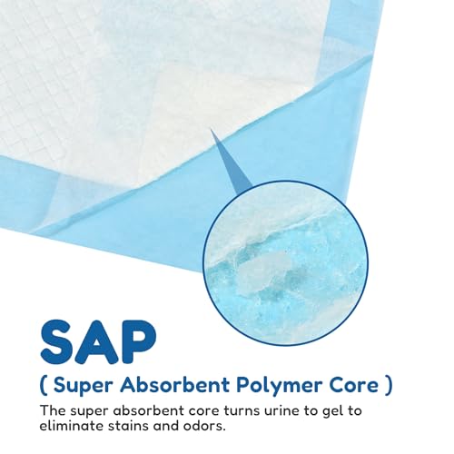 Image of Super Absorbent Waterproof Dog and Puppy Pet Training Pad, Housebreaking Pet Pad, 40-Count Extra Middle-Size, 30''X36'', Blue