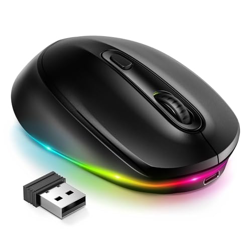 seenda Rechargeable Wireless Mouse -Light Up Mouse for...