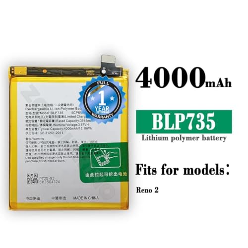 Image of Original BLP735 Battery for Oppo Reno 2 CPH1907 Battery with 1 Year Warranty**** (B186)