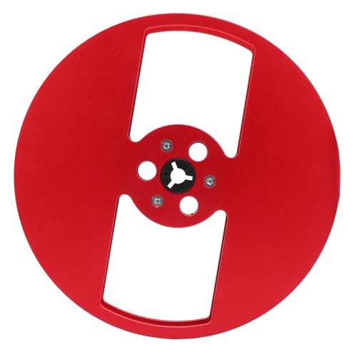 Carrete de cinta vacío de aluminio anodizado rojo con tornillo de 1/4" 2