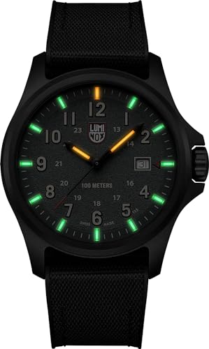 Image of Luminox Men's Atacama Field, Field Analogue Black Band Green Dial Watch, 43 mm