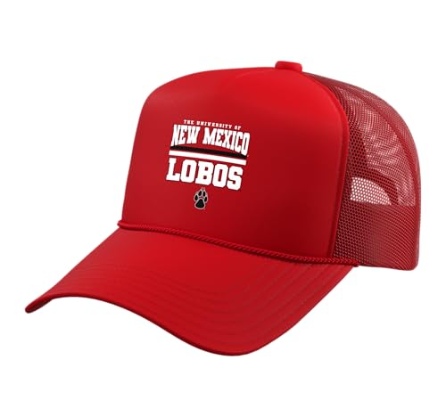 New Mexico Lobos | Official University of NCAA | VNPNMX301 Trucker Hat with Adjustable Mesh Back, Red