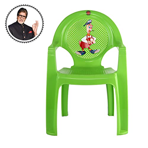Image of Cello New Tulip Comfortable Kids Chair with Backrest for Study Chair|Play|Dining Room|Bedroom|Kids Room|Living Room|Indoor-Outdoor|Dust Free|100% Polypropylene Stackable Chairs, Green