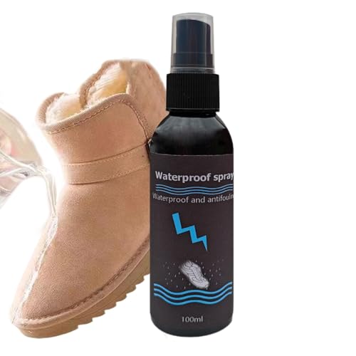 Wasserdichtes Spray für Stiefel – 100 ml -Schuhschutzspray, Nano-Schutz, wasserdichtes Stiefel-Spray, schmutzabweisend für Stiefel, Zelte, Sneaker-Stiefel, Schwarz, Refer to description