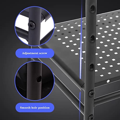 Soporte para CPU de torre para PC, soporte ajustable para carcasa de escritorio, carrito móvil con ruedas con bloqueo de 360° para oficina y hogar (Negro) miniatura 5