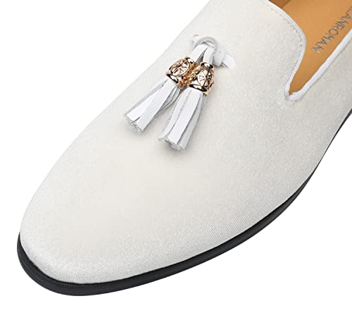 ELANROMAN Men's Loafers Tassels Penny Slip-On Luxury Wedding Shoes3