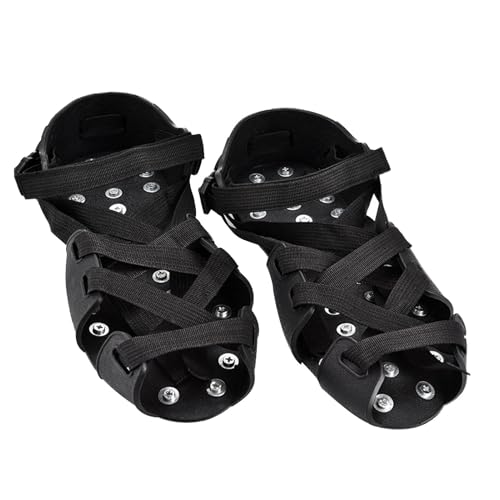 Crampons for Hiking Boots - 32-Spikes Crampons Ice Cleats | Traction Snow Grips | Mountaineering Snow Anti-Slip Shoe Covers | Winter Ice Snow Grips Traction Cleats for Walking Hiking