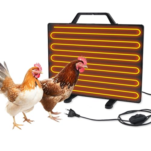 MasXirch Hühnerstall Heizung, 140W Winter Hühnerstall Raumheizung Flat Panel Chick Heater, geeignet für Farm/Haus, Schwarz, L 39 x B 2 x H 29 cm, Überhitzungsschutz und Temperaturkontrolle für Küken MasXirch Hühnerstall Heizung, 140W Winter Hühnerstall Raumheizung Flat Panel Chick Heater, geeignet für Farm/Haus, Schwarz, L 39 x B 2 x H 29 cm, Überhitzungsschutz und Temperaturkontrolle für Küken