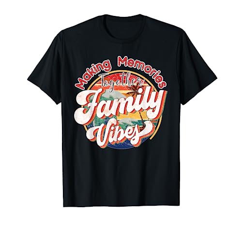 Family Vibes 2023 Viaje de verano Reunión familiar a juego retro Camiseta