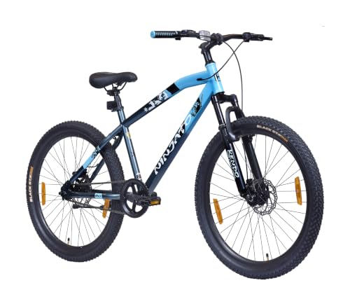 Image of Hero Ninjato 26T Single Speed Mountain /City Bicycle for Mens | Blue | Front Suspension | Disc Brake | Steel Frame : 16.9 inch | Rider Height : 5ft 0 inch - 5ft 8 inch | 85% Pre-Assembled Bicycle