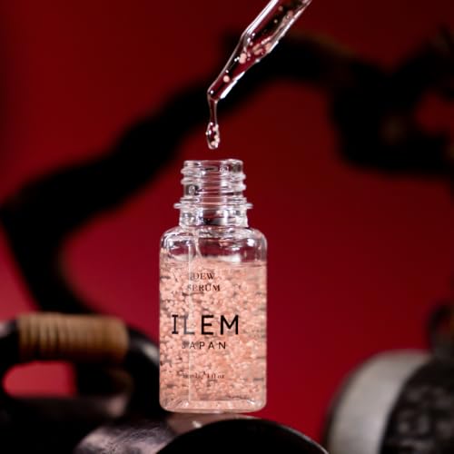 Image of ILEM JAPAN Dew Serum 30ml | Capsule Technology Face Serum with Sakura Extract, Niacinamide, Hyaluronic Acid, Stable Vitamin C & Ceramides | Made in Japan